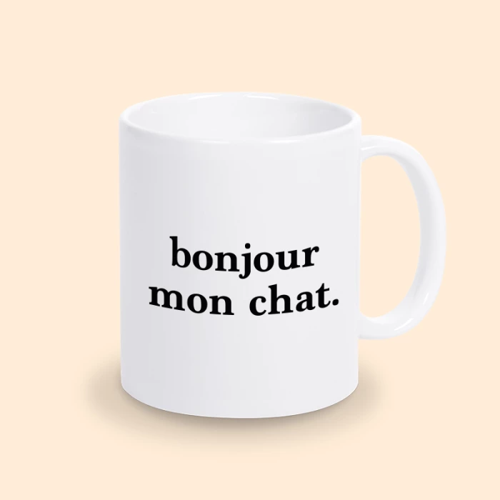 mug bonjour mon chat