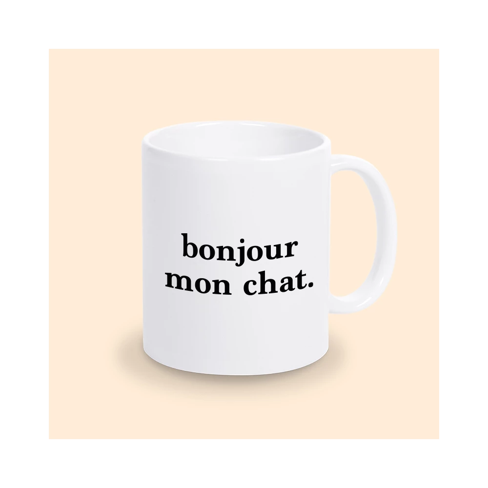 mug bonjour mon chat