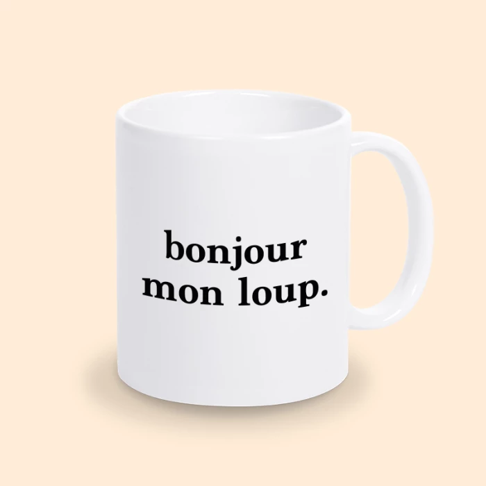mug bonjour mon loup
