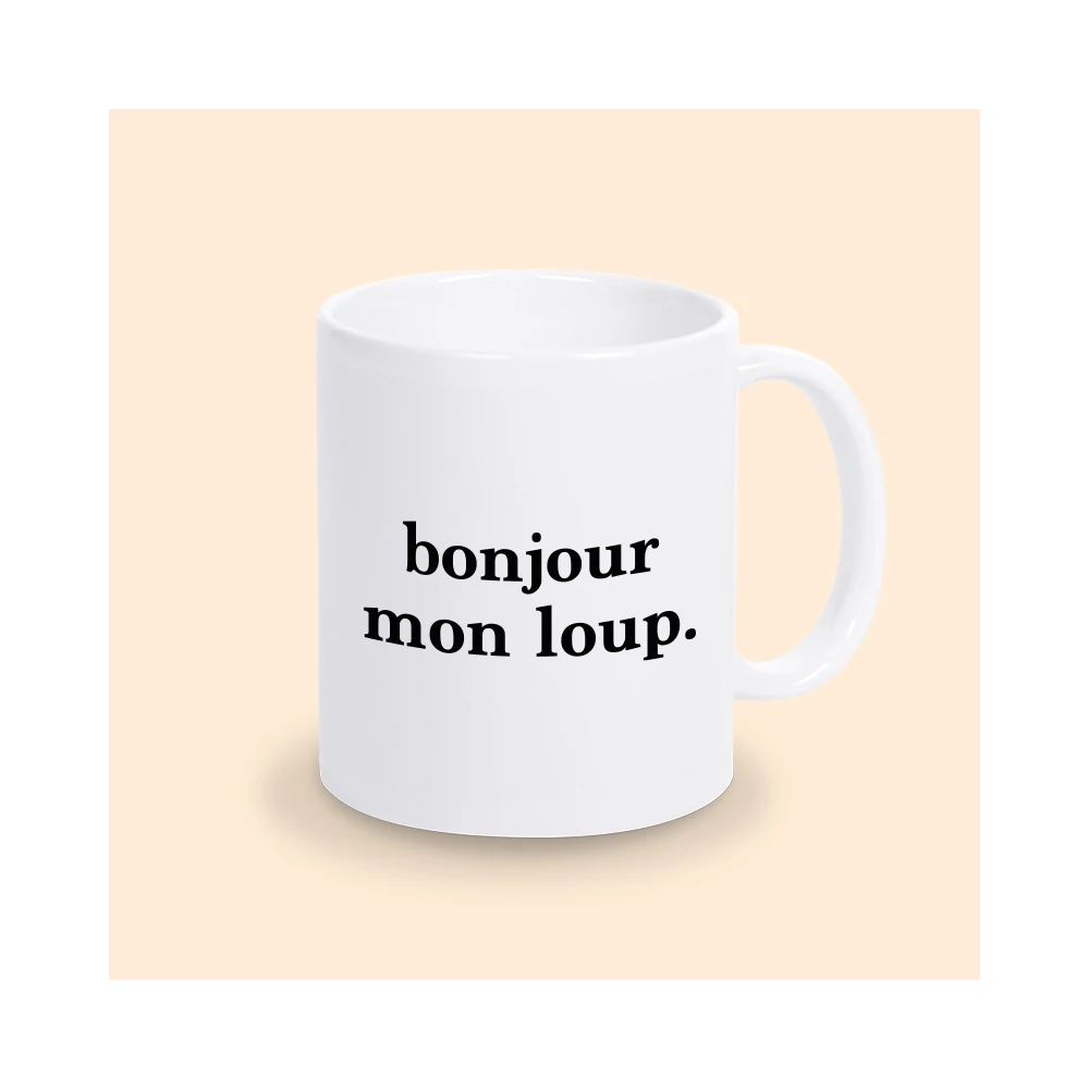 mug bonjour mon loup