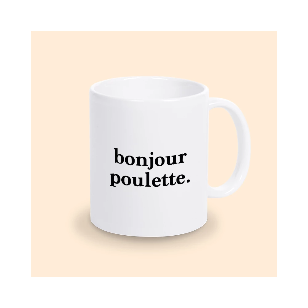 mug bonjour poulette
