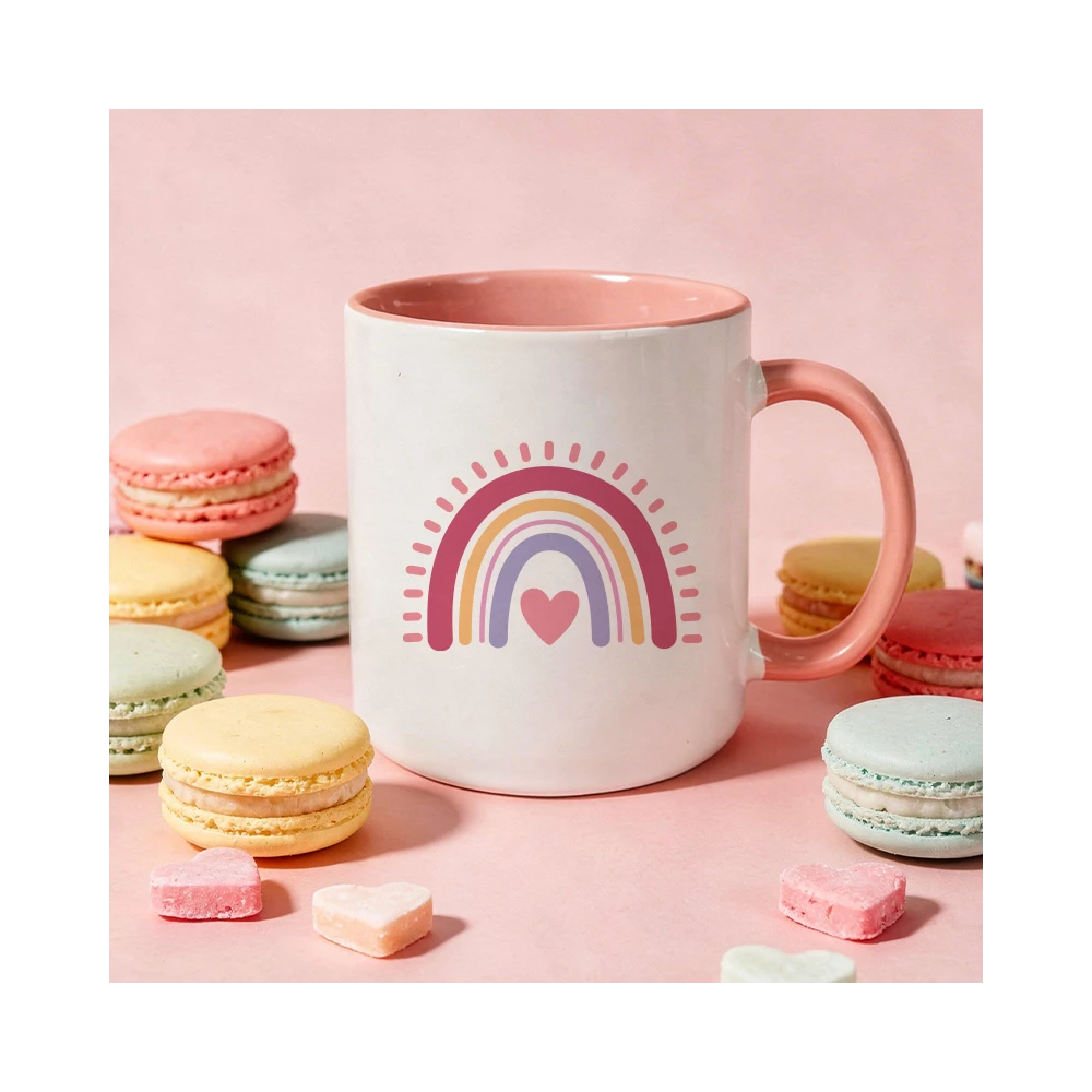 tasse rose tu es l'arc en ciel de ma vie