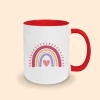 mug arc en ciel rouge
