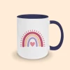 mug arc en ciel bleu