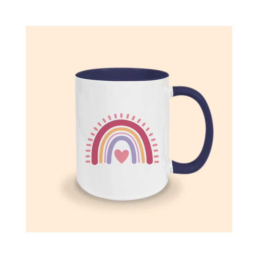 mug arc en ciel bleu