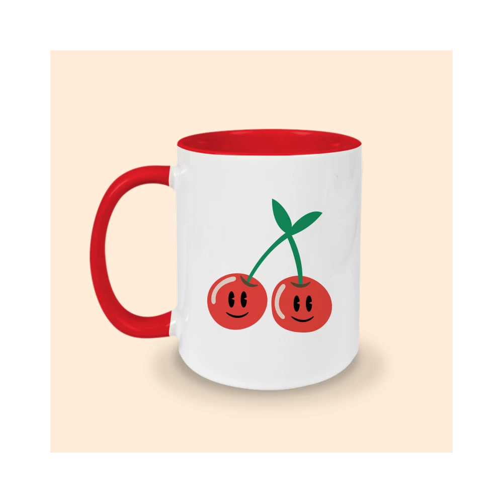 tasse rouge cerise