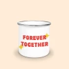 mug émaillé argent forever together