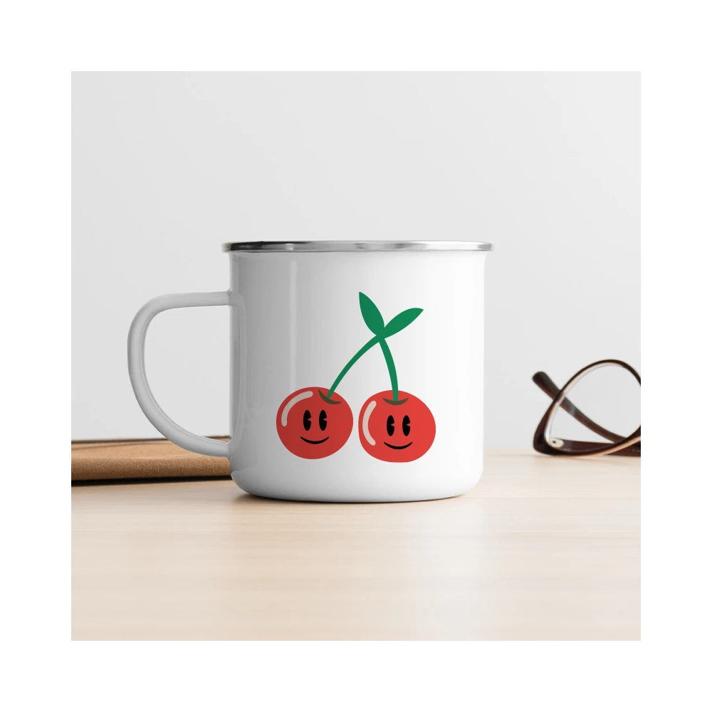 mug émaillé argent forever together