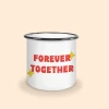 mug émaillé noir forever together