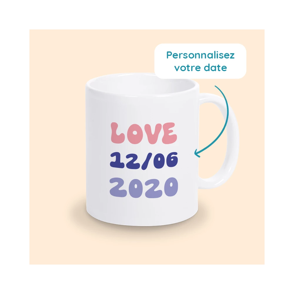 mug disco couple personnalisé