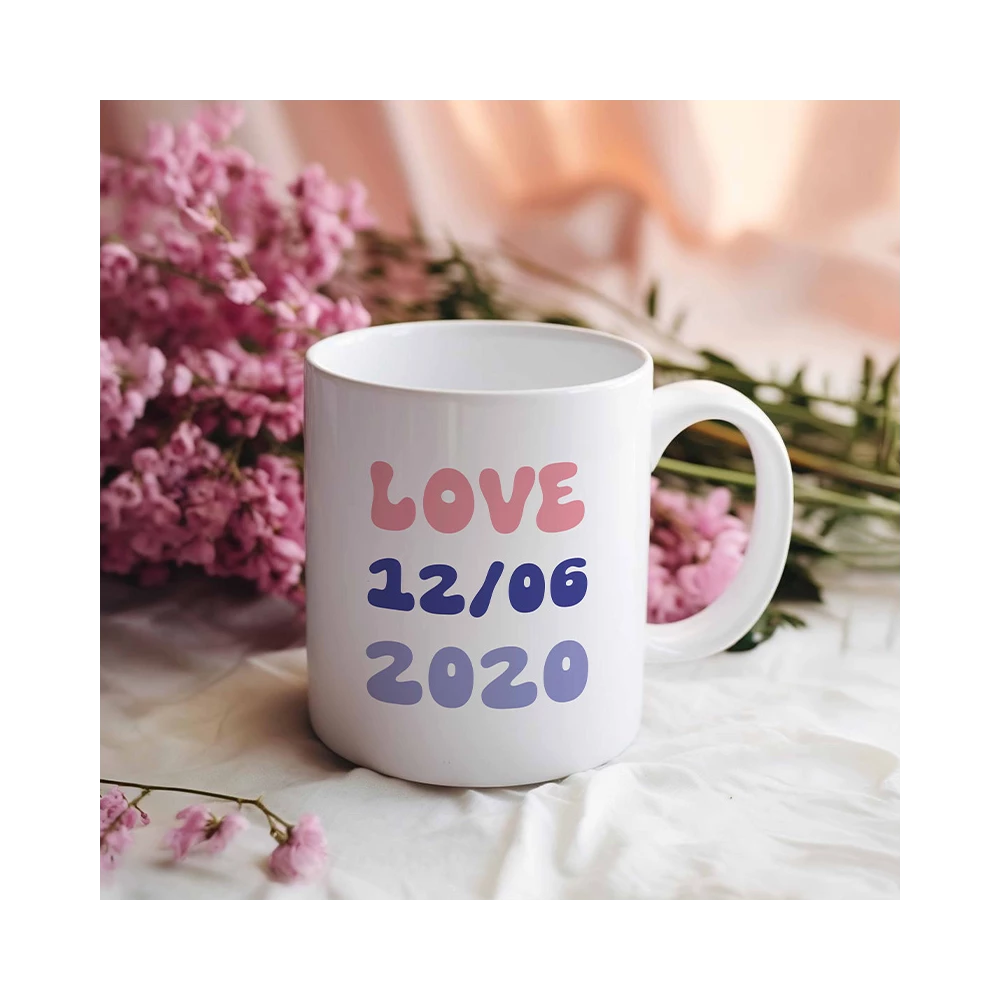 mockup mug disco couple personnalisé
