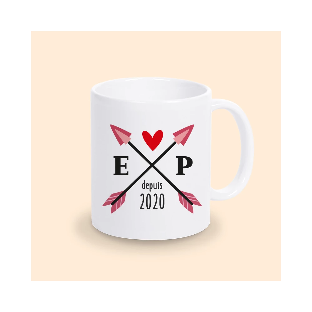 mug flèches initiales