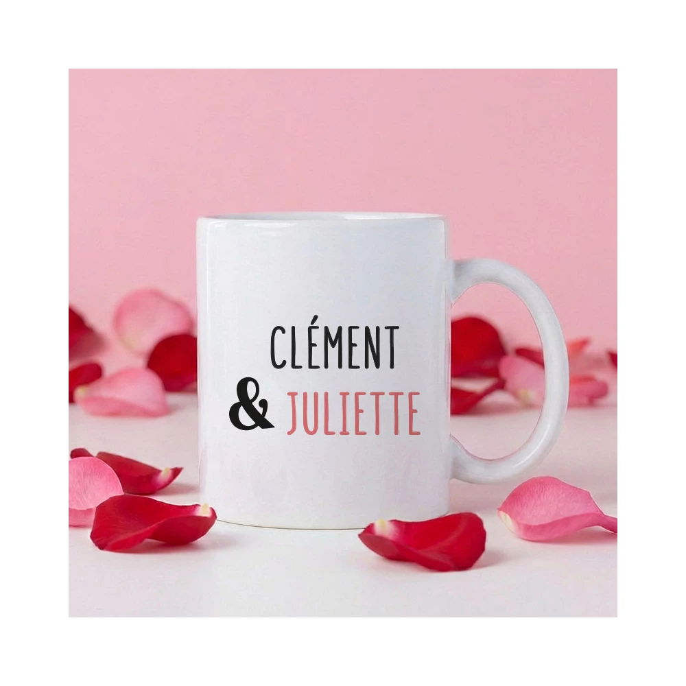 mug prénoms couple personnalisé