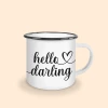tasse émaillée hello darling