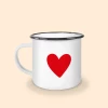 tasse émaillée coeur