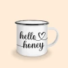 tasse émaillée hello honey