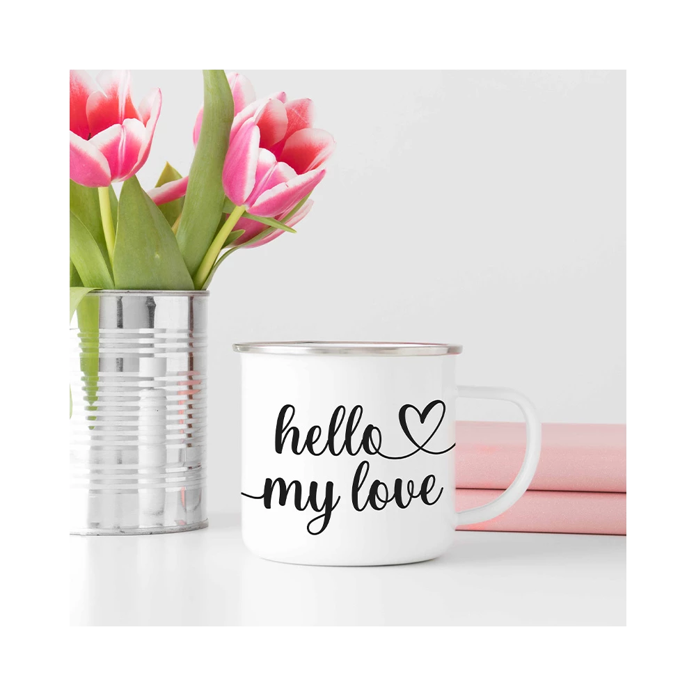 mockup mug émaillé hello my love