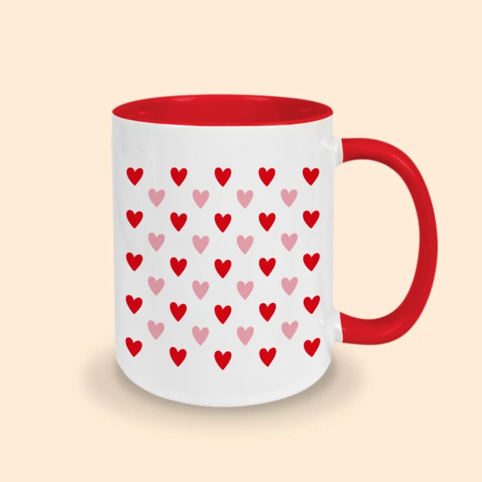 mug rouge coeur