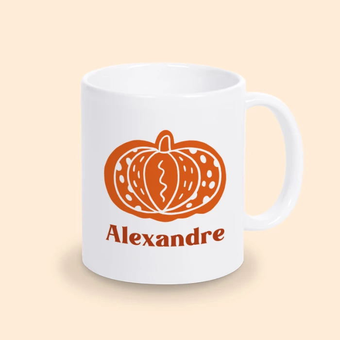 Mug citrouille personnalisé