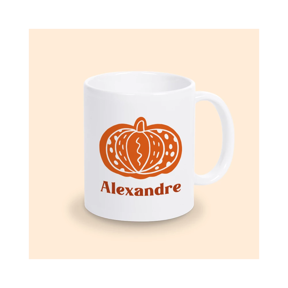 Mug citrouille personnalisé