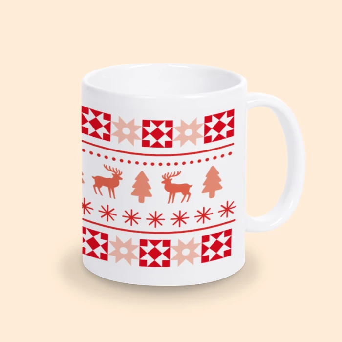 mug motif noël