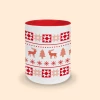 tasse rouge motif noël
