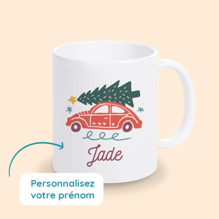 mug sapin de noël personnalisé