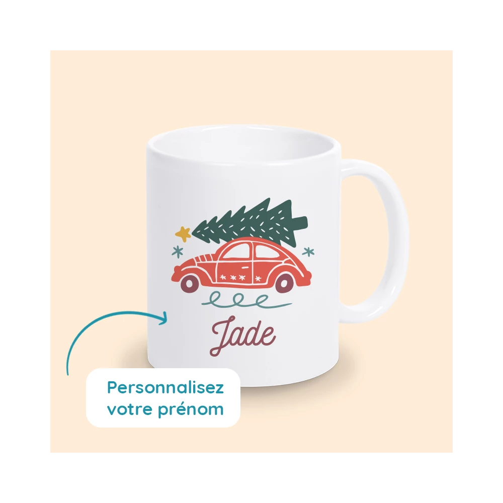 mug sapin de noël personnalisé