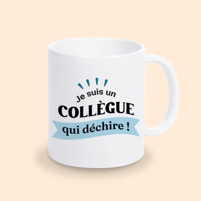 mug collègue qui déchire