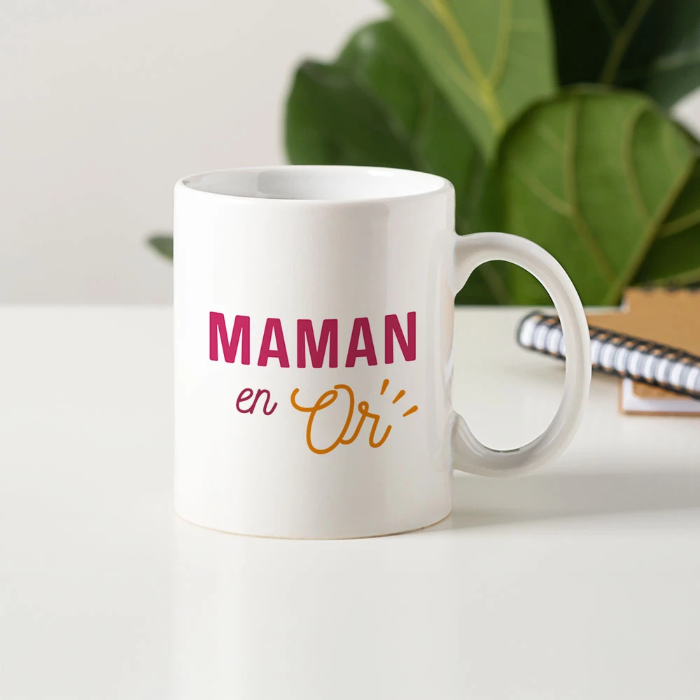 mug cadeau maman en or