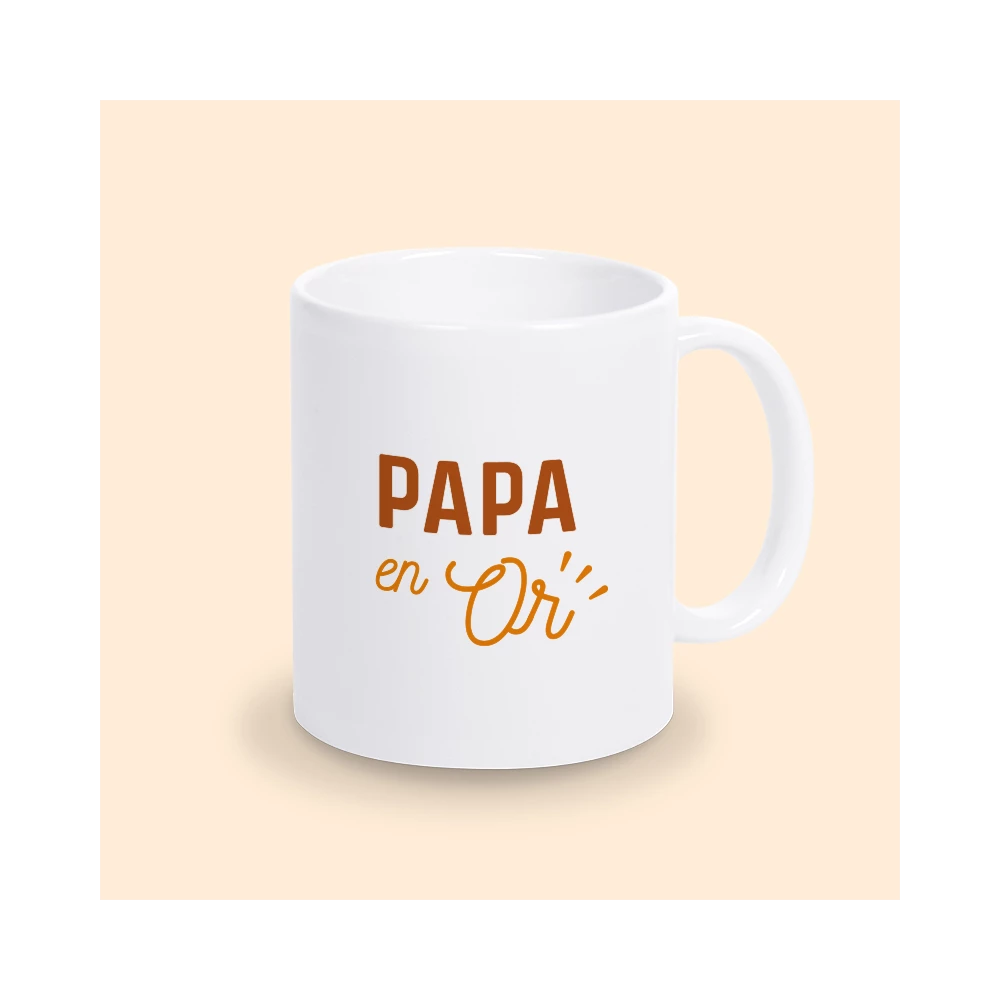 mug papa en or