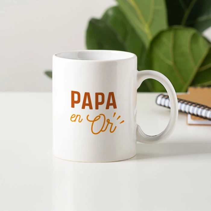 mug cadeau papa en or