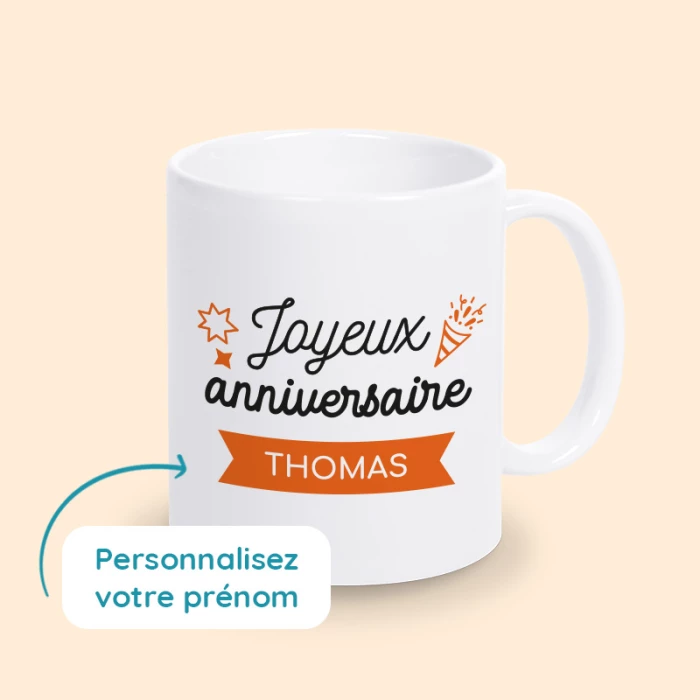 tasse personnalisée anniversaire