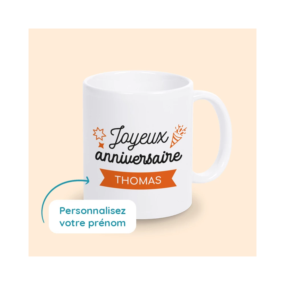 tasse personnalisée anniversaire