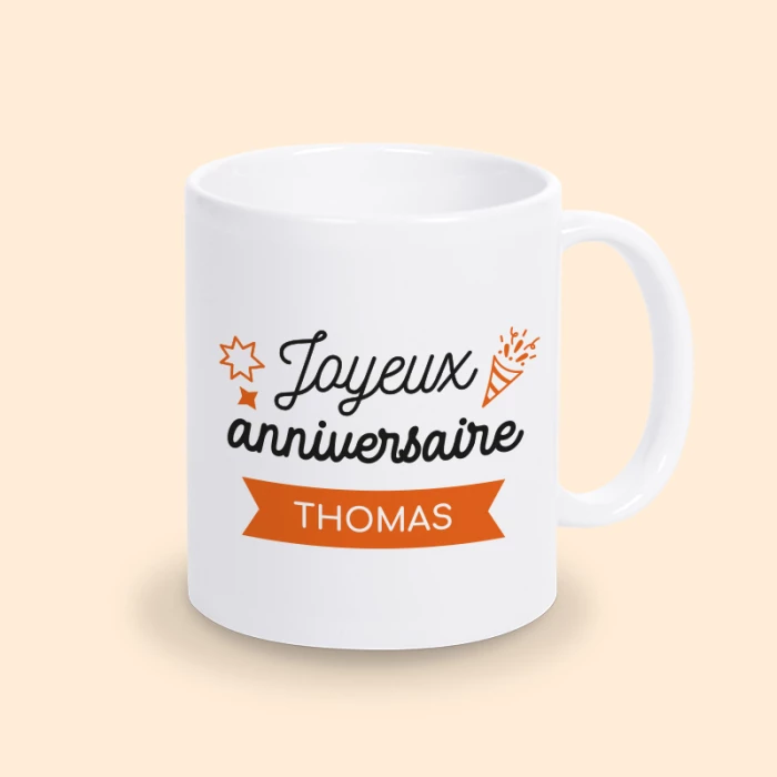 tasse personnalisable anniversaire