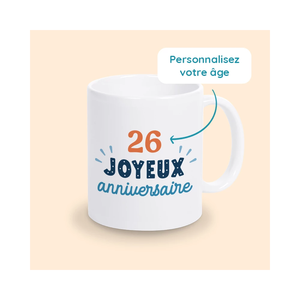 mug personnalisé anniversaire