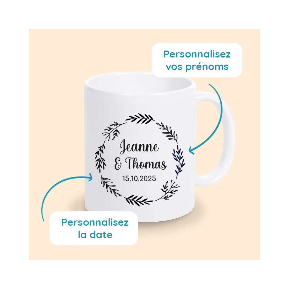 tasse personnalisée mariage