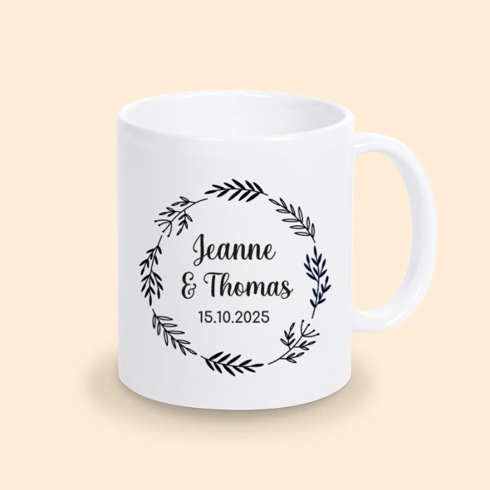 tasse personnalisable mariage