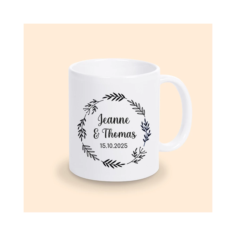 tasse personnalisable mariage