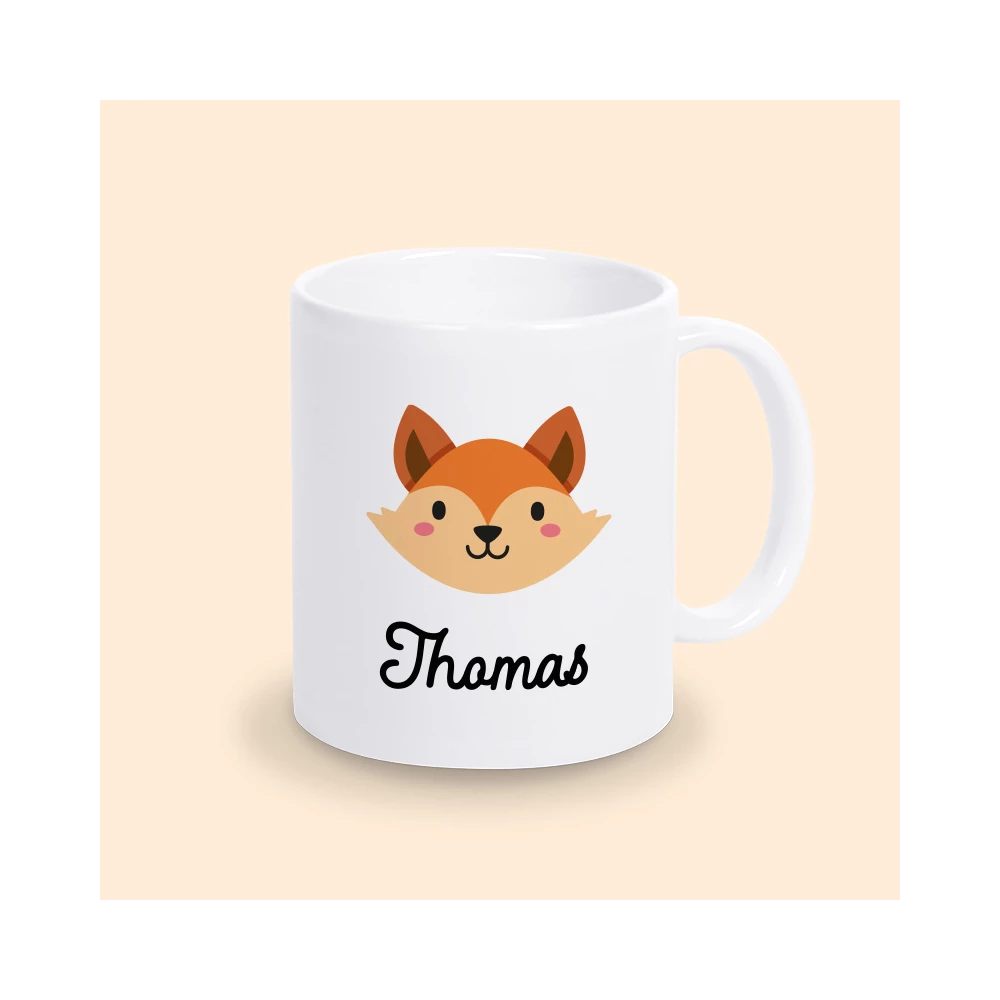 mug renard personnalisé