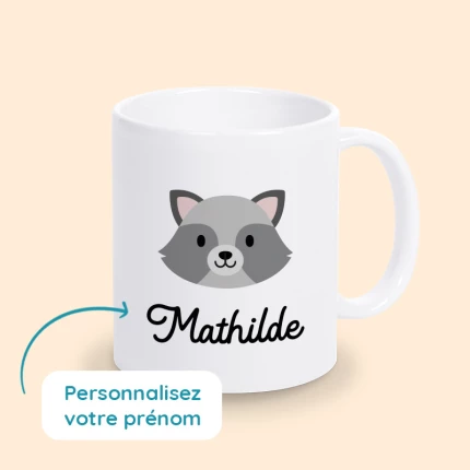 mug raton laveur personnalisé