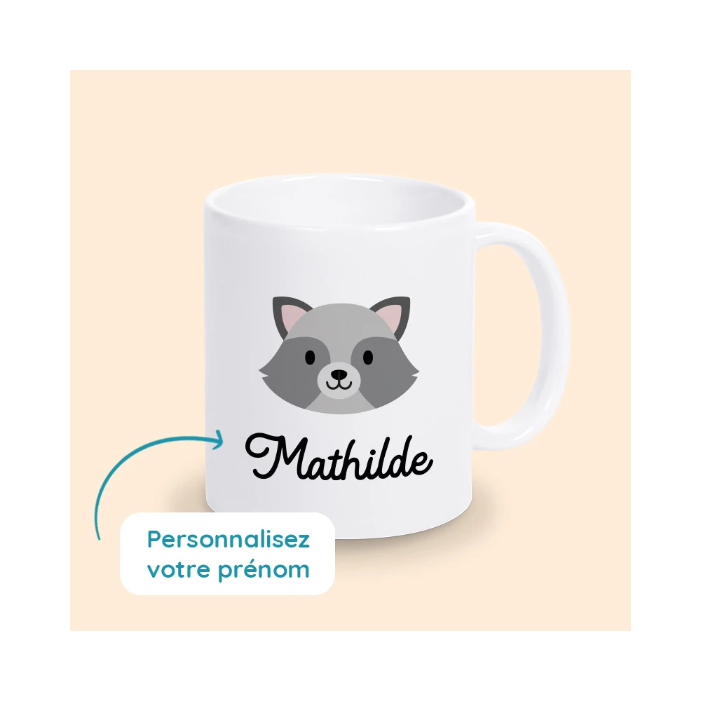 mug raton laveur personnalisé