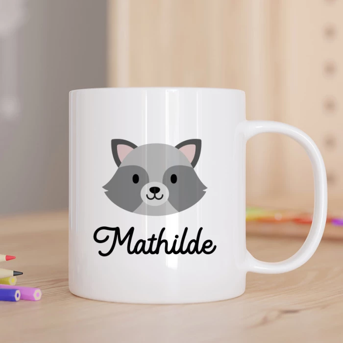 mug raton laveur personnalisé