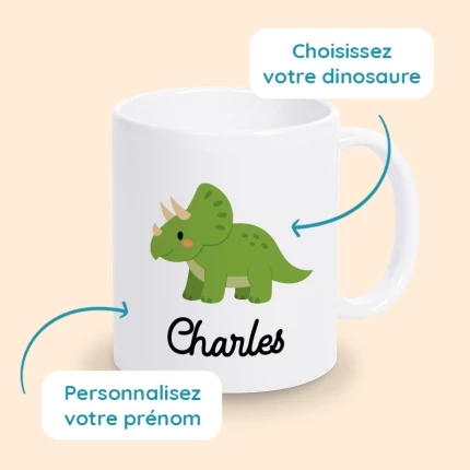 mug dinosaure personnalisé