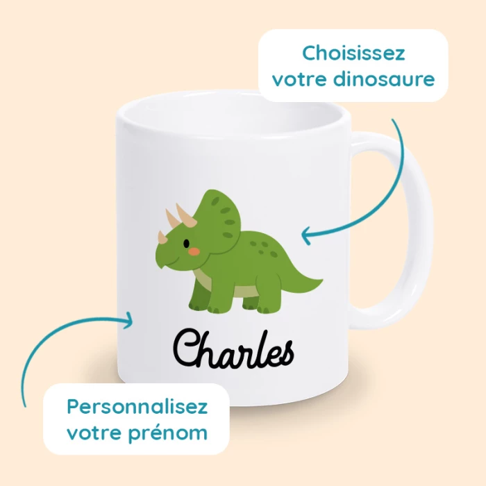 mug dinosaure personnalisé