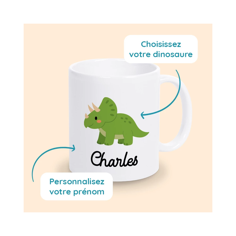 mug dinosaure personnalisé