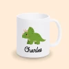 mug dinosaure vert