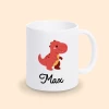 mug dinosaure rouge