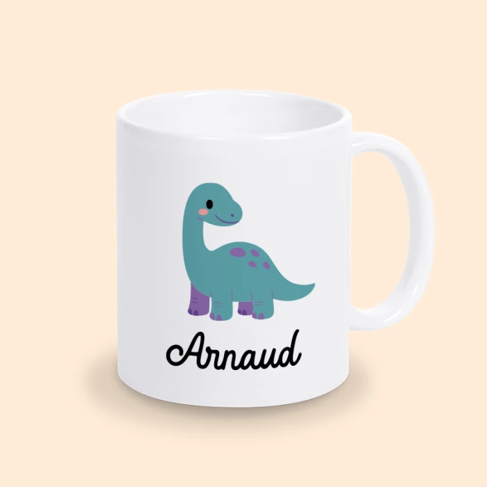 mug dinosaure bleu
