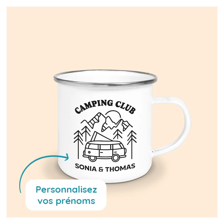 tasse camping personnalisée